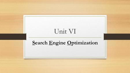 Search Engine Optimization