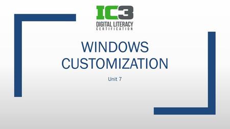 Windows customization