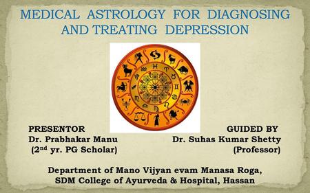 MEDICAL ASTROLOGY FOR DIAGNOSING AND TREATING DEPRESSION