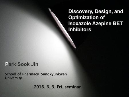 School of Pharmacy, Sungkyunkwan University Fri. seminar.