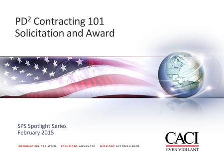 PD2 Contracting 101 Solicitation and Award