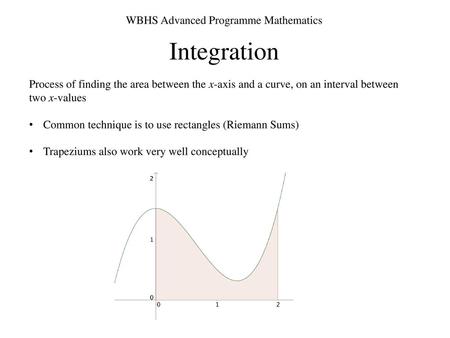 WBHS Advanced Programme Mathematics