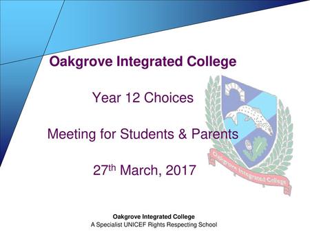 Oakgrove Integrated College Oakgrove Integrated College