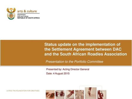 Presentation to the Portfolio Committee