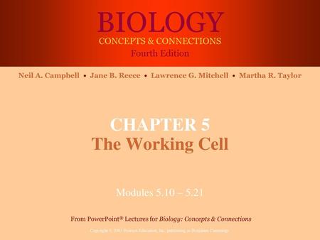 CHAPTER 5 The Working Cell