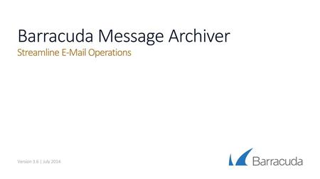 Barracuda Message Archiver