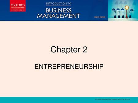 INSTRUCTOR'S MANUAL Chapter 2 INSTRUCTOR'S MANUAL ENTREPRENEURSHIP.