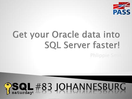 Get your Oracle data into SQL Server faster!