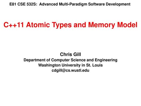 C++11 Atomic Types and Memory Model