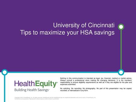 University of Cincinnati Tips to maximize your HSA savings