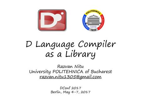 D Language Compiler as a Library