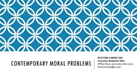 Contemporary Moral Problems