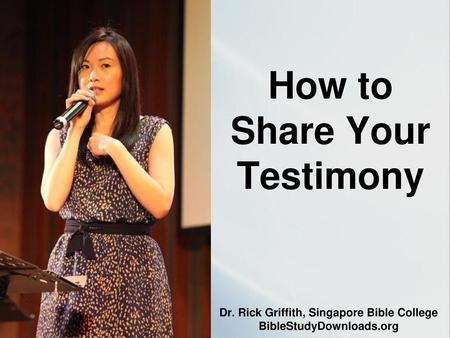 How to Share Your Testimony