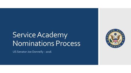 Service Academy Nominations Process