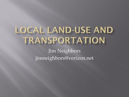 Local land-use and transportation