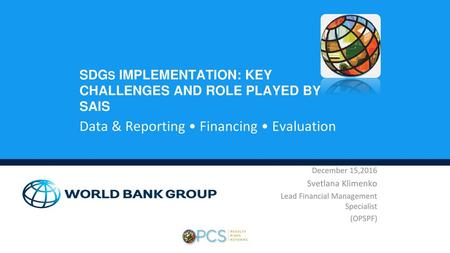 SDGs implementation: key challenges and role played by SAIs