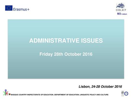 ADMINISTRATIVE ISSUES