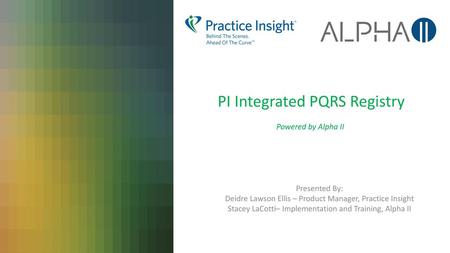 PI Integrated PQRS Registry