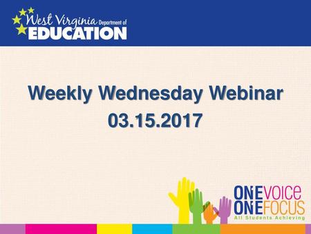 Weekly Wednesday Webinar