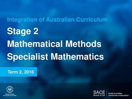 Specialist Mathematics