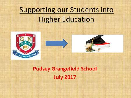 Supporting our Students into Higher Education