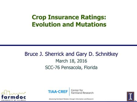 Crop Insurance Ratings: Evolution and Mutations