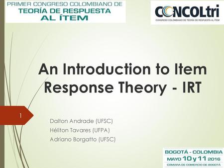 An Introduction to Item Response Theory - IRT