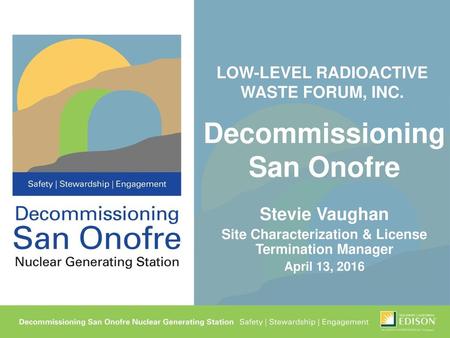 Decommissioning San Onofre