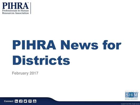 PIHRA News for Districts