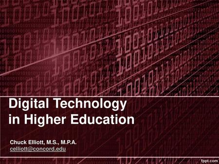 Digital Technology in Higher Education