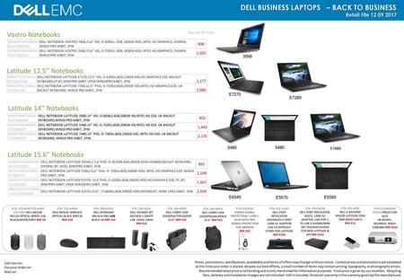 DELL BUSINESS LAPTOPS – BACK TO BUSINESS