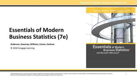 Essentials of Modern Business Statistics (7e)