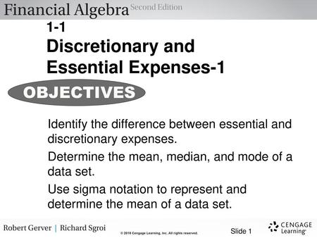 1-1 Discretionary and Essential Expenses-1