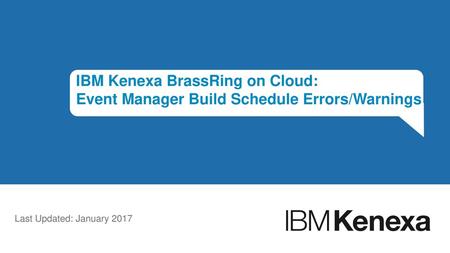 IBM Kenexa BrassRing on Cloud: