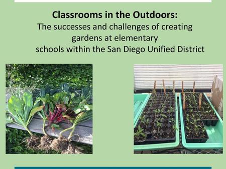 Classrooms in the Outdoors: