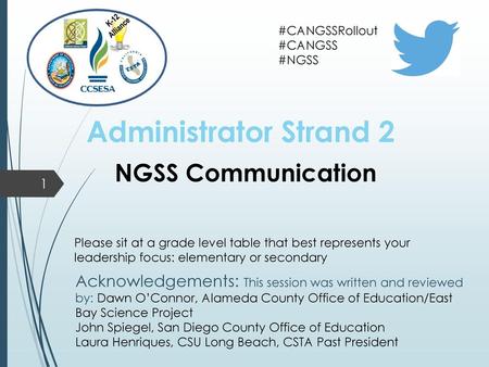 Administrator Strand 2 NGSS Communication