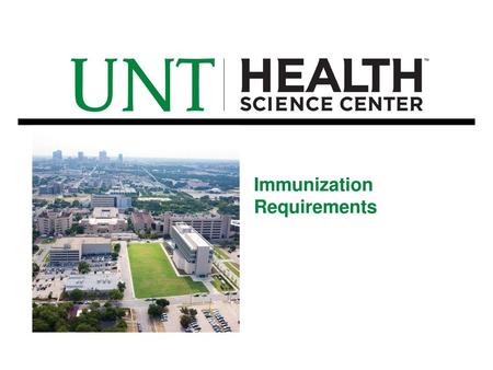 Immunization Requirements