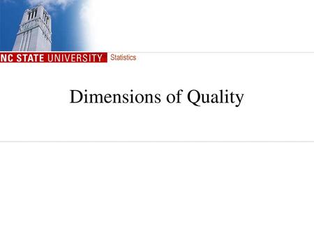 Dimensions of Quality.