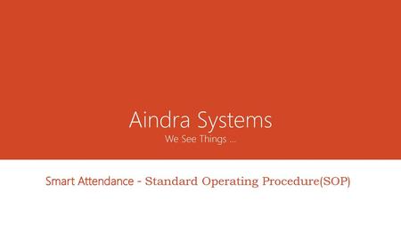 Aindra Systems We See Things …