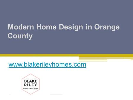 Modern Home Design in Orange County