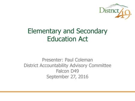 Elementary and Secondary Education Act