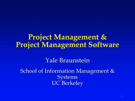 Project Management & Project Management Software