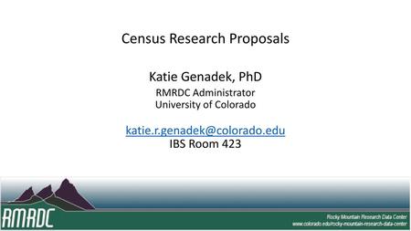 Census Research Proposals