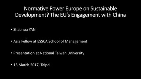 Normative Power Europe on Sustainable Development