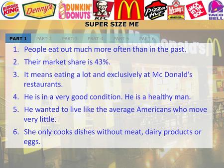 People eat out much more often than in the past.