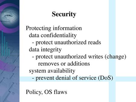 Security Protecting information data confidentiality