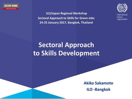 Sectoral Approach to Skills Development