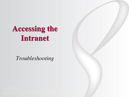 Accessing the Intranet