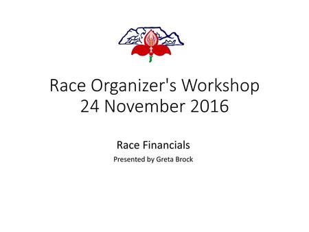 Race Organizer's Workshop 24 November 2016