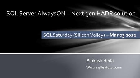 SQLSaturday (Silicon Valley) – Mar